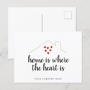 Home is Where the Heart is Realty Marketing Postcard
