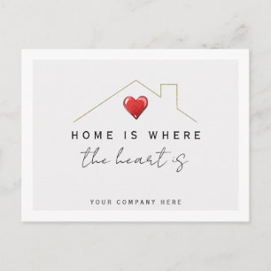 Home is Where the Heart is Realty Marketing Postcard