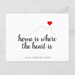 Home is Where the Heart is Realty Marketing Postcard