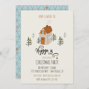 Home is where the Hygge is Christmas Party Invitation