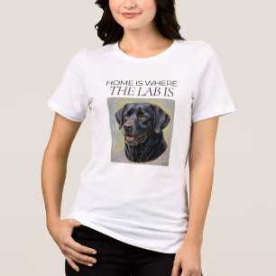 Home Is Where the Lab Is – Artful Black Lab Dog Tri-Blend Shirt