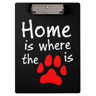 Home is where the paw print is clipboard