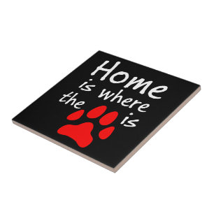 Home is where the paw print is tile