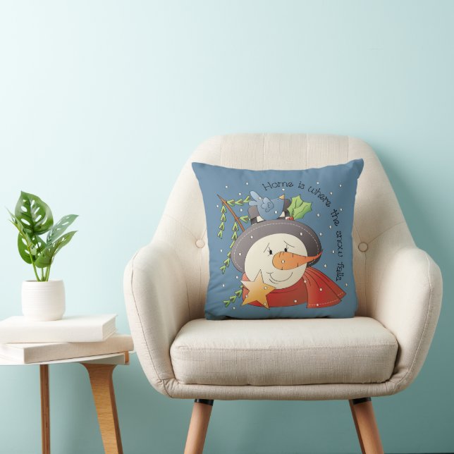 Home is Where the Snow Falls Winter Country Cushion (Chair)