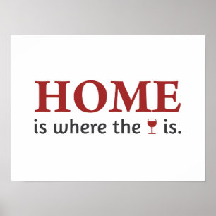 Home is where the wine is. poster