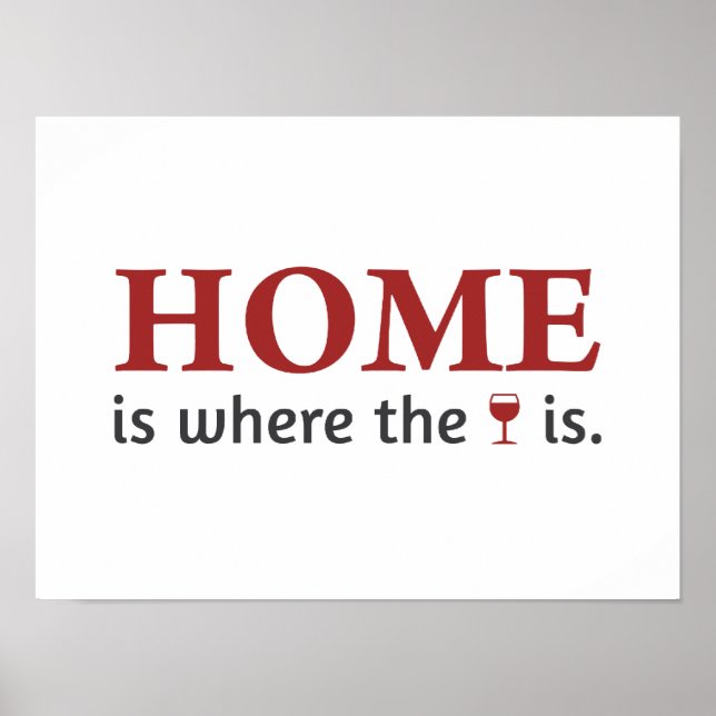 Home is where the wine is. poster (Front)
