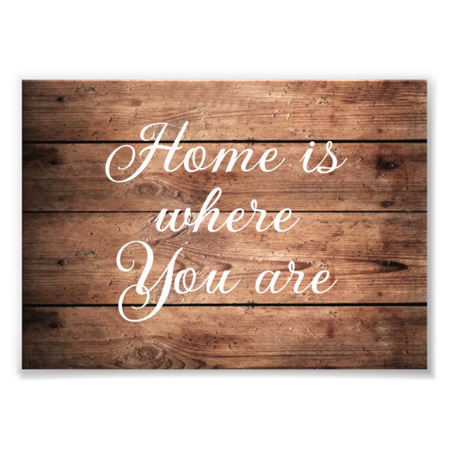Home is where you are Photo Enlargement (Front)