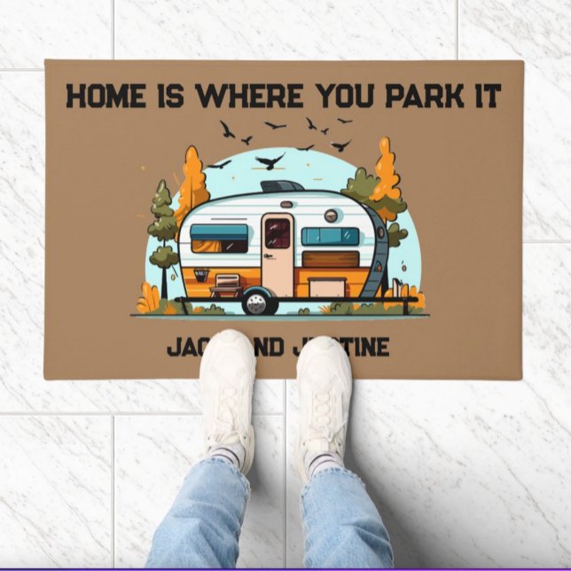 Home Is Where You Park It Doormat (Creator Uploaded)