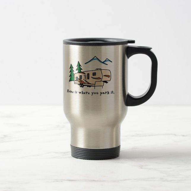 Home is where you park it travel mug (Right)