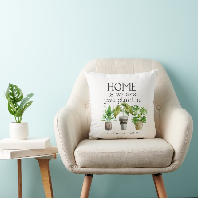 Home is Where You Plant it | Potted Plants Cushion (Chair)