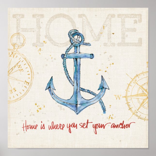 Home is Where You Set Your Anchor Poster (Front)
