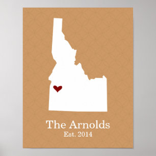 Home is Where Your Heart Is - Idaho Poster