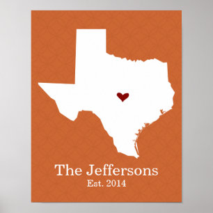 Home is Where Your Heart Is - Texas Poster