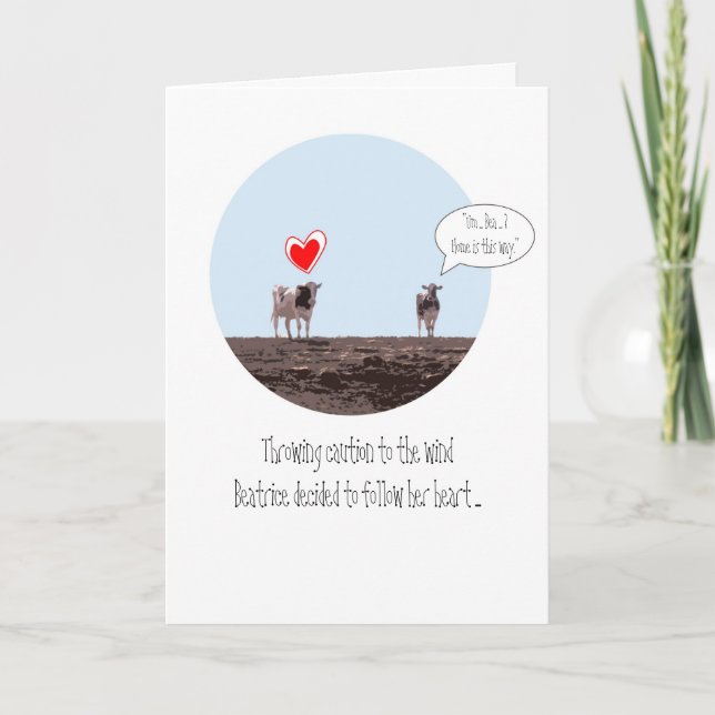 Home Is Where Your Heart Is Valentine Holiday Card (Front)