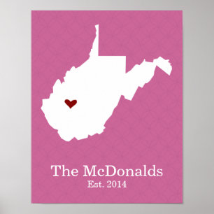 Home is Where Your Heart Is - West Virginia Poster