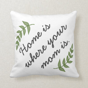 Home is where your mum is mother's day gift modern cushion