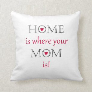 Home Is Where Your Mum Is Throw Pillow