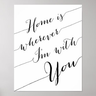 Home is wherever I'm with you poster print