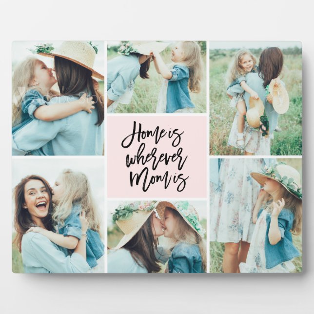 Home is Wherever Mum is Photo Collage Plaque (Front)