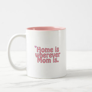 Home is wherever Mum is. Two-Tone Coffee Mug
