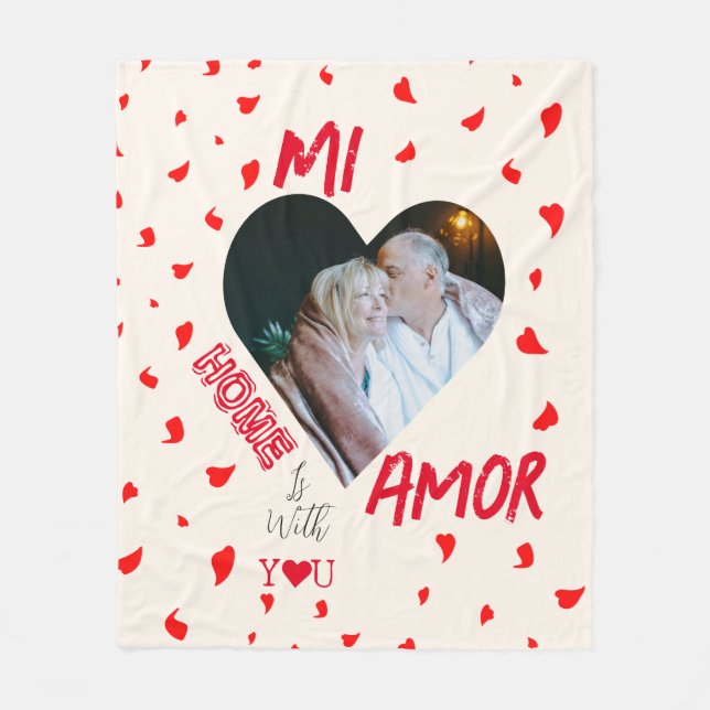 Home Is With You Fleece Blanket Gift (Front)