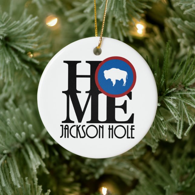 HOME Jackson Hole Wyoming Ceramic Tree Decoration (Tree)