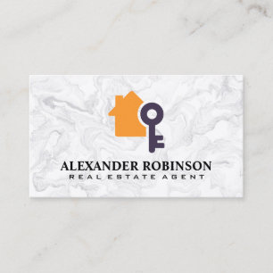Home Key Logo Real Estate Business Card