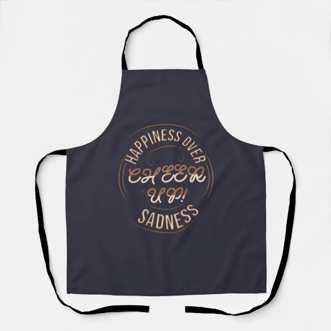 HOME/KITCHEN CHOOSE HAPPY CHEER UP APRON  (Front)
