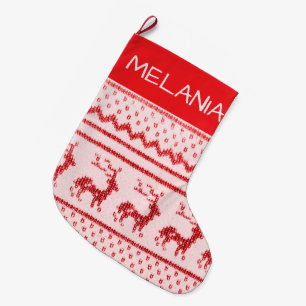 Home knitted Christmas stocking