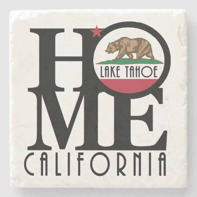 HOME Lake Tahoe California Stone Coaster (Front)