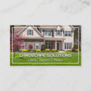 Home Landscaping   Lawn Service Business Card