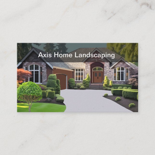 Home Landscaping Two Side Business Cards (Front)