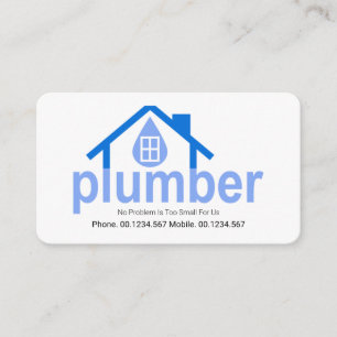 Home Leaking Rising Water Plumber Business Card
