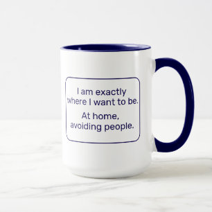 Home (left-handed, blue) mug