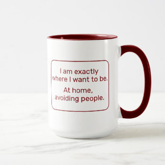 Home (left-handed, red) mug