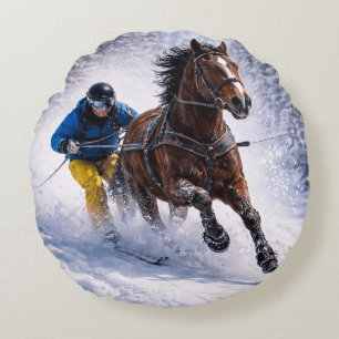 Home Living Decor Pillows Poufs Winter Horse