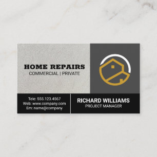 Home Logo Home Repair Services Business Card