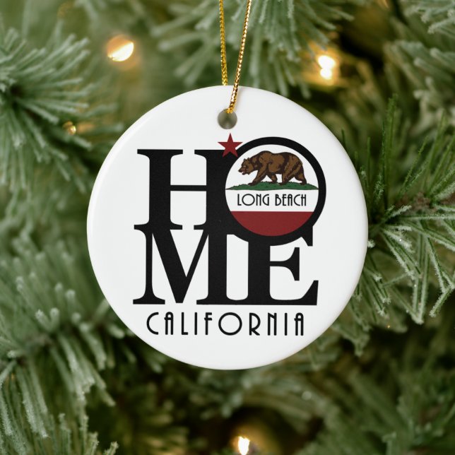 HOME Long Beach California Ceramic Tree Decoration (Tree)