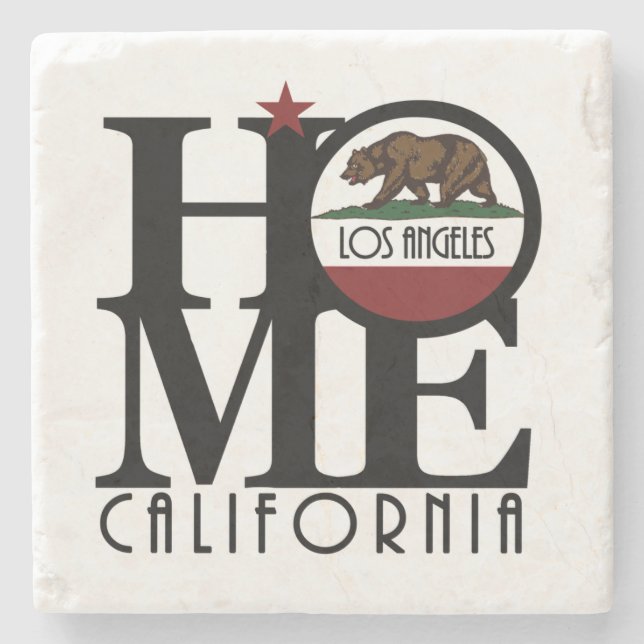 HOME Los Angeles CA Stone Coaster (Front)