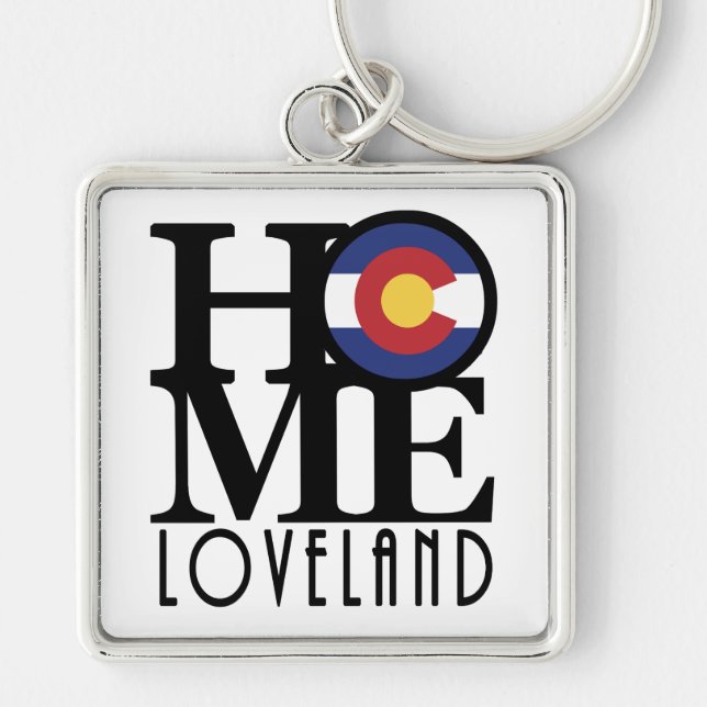 HOME Loveland Colorado Key Ring (Front)