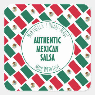 Home Made AUTHENTIC MEXICAN SALSA Square Sticker