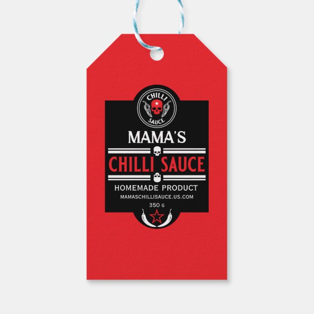 Home Made Chilli Sauce Gift Tags (Back)