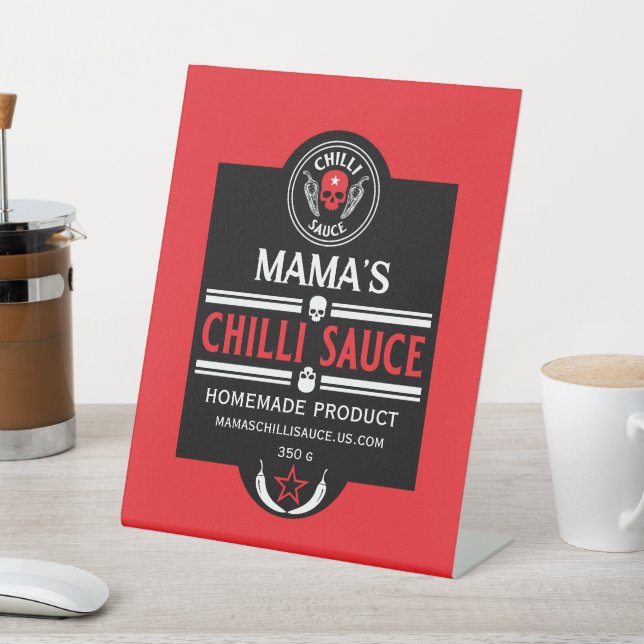 Home Made Chilli Sauce Pedestal Sign (In SItu)