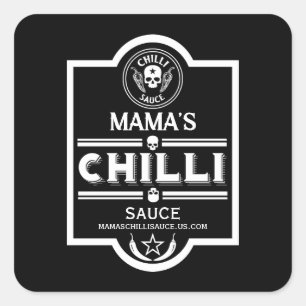 Home Made Chilli Sauce Square Sticker