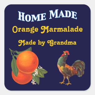 Home Made Custom Rooster and Orange Stickers