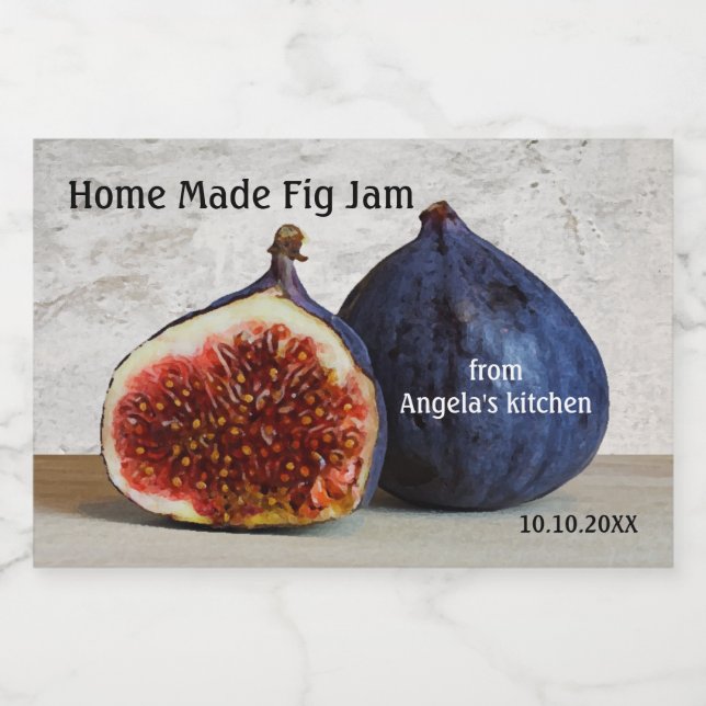 Home Made Fig Jam Container Label (Single Label)