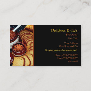 Home made food business cards