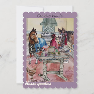 home made horse goodies holiday card