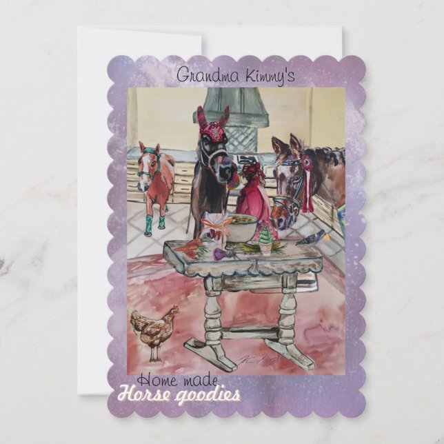 home made horse goodies holiday card (Front)