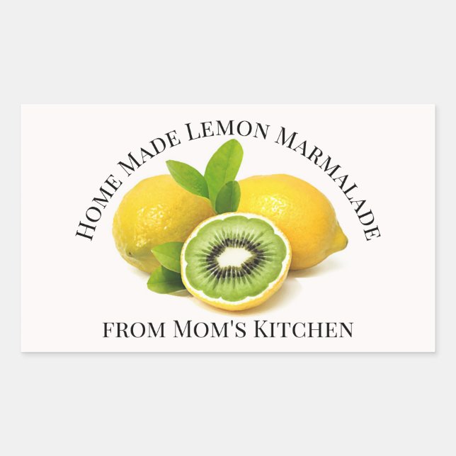 Home Made Lemon Marmalade Label (Front)